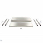  Τραπέζι από ανοξείδωτο χάλυβα 160 x 70cm - Ρυθμιζόμενο ύψος